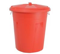 Lincoln 50 Litre Dustbin & Lid - Red