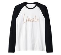 Lincoln California Vintage elegant design Raglan Baseball Tee