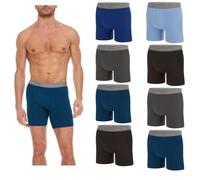LINCOLN CARTER Mens Cotton Stretch Boxer Briefs, Fly or No Fly - Breathable Anti Chafing Tagless, Underwear for Men Multipack, 8pk - 2 Black, 2 Navy, 2 Charcoal, 1 Royal, 1 Blue, XXL