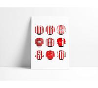 Lincoln City Classic Football Kits A4 Print Poster Wall Art Picture (A4 Glossy Print)