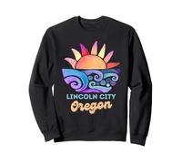 Lincoln City Oregon Sunset Vacation Beach Travel Road Trip Sweatshirt