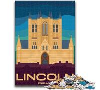 Lincoln Cityscape 1000 Piece Jigsaw Puzzles for Teenagers Gifts, Educational Stress Relief Toy for Is Ideal As A Gift for The Whole Family 1000pcs(26x38cm)