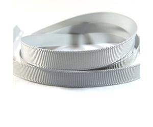 Lincoln Crafts - 10mm Quality Grosgrain Ribbon, Silver, 100 Yard Roll