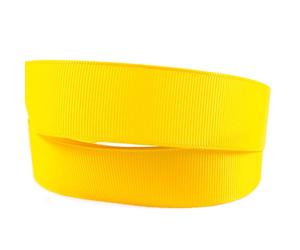 Lincoln Crafts - 25mm Quality Grosgrain Ribbon, Yellow Gold, 100 Yard Roll