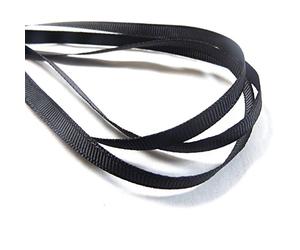 Lincoln Crafts - 6mm Quality Grosgrain Ribbon, Black, 100 Yard Roll