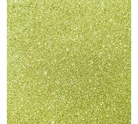 Lincoln Crafts - Fine Glitter Cotton Fabric Sheets A4 Size, Lime Green