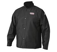 Lincoln Electric Flame Resistant (Fr) Cotton Welding Jacket Traditional Fabric, Black, M