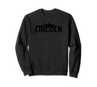 Lincoln England UK City Skyline Silhouette Outline Sketch Sweatshirt