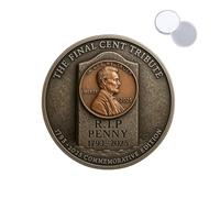 Lincoln Final Penny Collectible Coin, Double-Sided Design, Historic “Last Year of The Cent” Keepsake, for History Buffs, Coins Collectors & Inspirational Keepsake (1Pcs-B)