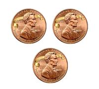 Lincoln Final Penny Collectible Coin, The Last Cent 1909-2025 Tribute Lincoln Penny Commemorative Token, Crafted, Historic “Last Year of The Cent” Keepsake, for History Buffs (3pcs)