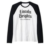Lincoln Heights Los Angeles NELA 323 Northeast LA Broadway Raglan Baseball Tee