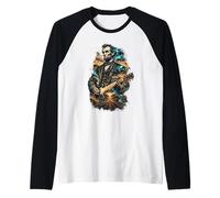 Lincoln Highway Guitar Storm Patriotic Rock Legend President Raglan Baseball Tee