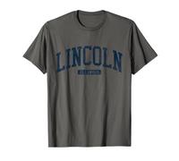 Lincoln Illinois IL College University Style Blue T-Shirt