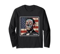 Lincoln Knew US USA President Zombie Alien Horror Graphic Long Sleeve T-Shirt