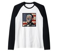 Lincoln Knew US USA President Zombie Alien Horror Graphic Raglan Baseball Tee