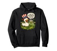 Lincoln Memorial Reflecting Pool American Duck Satire Pullover Hoodie
