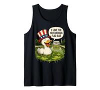 Lincoln Memorial Reflecting Pool American Duck Satire Tank Top