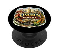 Lincoln Nebraska Souvenir City Visitor State Memorabilia PopSockets Adhesive PopGrip