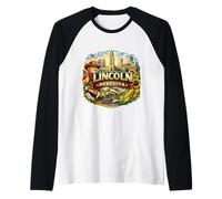 Lincoln Nebraska Souvenir City Visitor State Memorabilia Raglan Baseball Tee