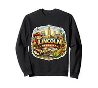 Lincoln Nebraska Souvenir City Visitor State Memorabilia Sweatshirt