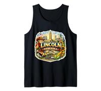 Lincoln Nebraska Souvenir City Visitor State Memorabilia Tank Top
