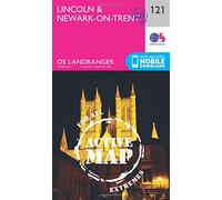 Lincoln & Newark-on-Trent Map | Weatherproof | Viking Way | Ordnance Survey | OS Landranger Active Map 121 | Wales | Walks | Cycling | Days Out | Maps | Adventure