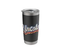 Lincoln Personalized Name Shirt Custom Lettering 70's Stainless Steel Insulated Tumbler