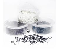 Lincoln Plaiting Bands in Half Open Container - White