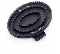 Lincoln Rubber Curry Comb - Black With Web Handle - Large