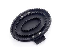 Lincoln Rubber Curry Comb With Web Handle Black (L)