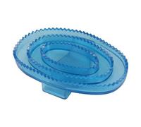 Lincoln Rubber Horse Curry Comb Clear/blue (S)