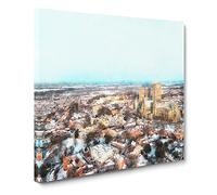 Lincoln Skyline In England Canvas Print | Gallery Wrapped 30mm Frame Wall Art | 20x20 inches | Ready to Hang | Modern Cityscape Picture | Living Room Bedroom Lounge Office