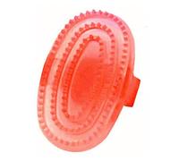 Lincoln Synthetic Rubber Curry Comb - Clear Pink - Large