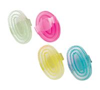 Lincoln Synthetic Rubber Curry Comb - Clear Green - Large