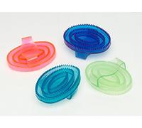 Lincoln Synthetic Rubber Small Curry Comb - Horse & Pony Grooming - Clear Blue