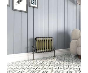 Lincolnshire Radiators Antique Brass Double Column Horizontal Steel Radiator - 300X1165mm
