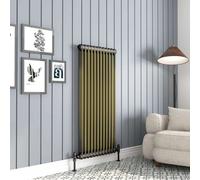 Lincolnshire Radiators Antique Brass Double Column Vertical Steel Radiator - 1500X550mm
