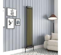 Lincolnshire Radiators Antique Brass Double Column Vertical Steel Radiator - 1800X285mm