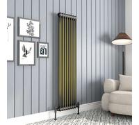 Lincolnshire Radiators Antique Brass Double Column Vertical Steel Radiator - 1800X370mm