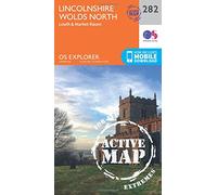 Lincolnshire Wolds North Map | Weatherproof | Louth & Market Rasen | Ordnance Survey | OS Explorer Active Map 282 | England | Walks | Hiking | Maps | Adventure