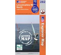 Lincolnshire Wolds North: No. 282 (OS Explorer Map Active)