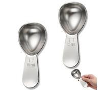 LinCoo 2 Pcs Coffee Spoon Measure, Coffee Scoop for Ground, 15ml Scoop, Suitable for Coffees Powder, Protein Powder and Oatmeal