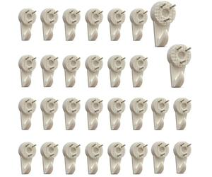 LinCoo 30 Hardwall Picture Hooks, Picture Hook for Brick Wall, Suitable for Hanging Pictures Frames, Mirrors, Bags, and Hats
