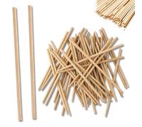 LinCoo 60 Piece Dowel Rods, Wooden Sticks for Craft, Suitable for Craft Making, DIY Models and School Projects