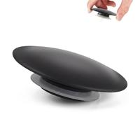 LinCoo Black Basin Waste, Pop Up Waste for Bathroom Sink, Push Button Sinking Plugs Replacement, Suitable for Home