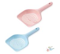 LinCoo Cat Litter Scoop, 2 Pcs Large Cat Poop Scoop with Sand Sifter, Litter Tray Set, Pooper Scooper Cleaning Tool for Kitty Litter Box and Cat Waste