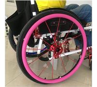 LINCYS 24inch Silicone Wheelchair Push Rim Covers,Hand Rim Covers for Wheelchair,Wear-Resistant Hand Push Protective Cover and Practical Wheelchair Accessories.,Pink,24in