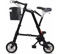 LINCYS 8 Inch Folding Bike, 100KG Load Capacity, Ultra-Light 8kg Carbon Steel Frame, Portable Mini Bicycle for Adults & Teens with Free Basket, Ideal for Commuting & Travel