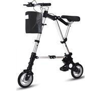 LINCYS 8 Inch Folding Bike, 100KG Load Capacity, Ultra-Light 8kg Carbon Steel Frame, Portable Mini Bicycle for Adults & Teens with Free Basket, Ideal for Commuting & Travel