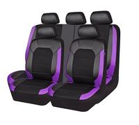 LINCYS Car Leather Seat Cover Set for Citroen C3 Aircross, C5 Aircross - Adjustable Cushion, Breathable, Waterproof, Non-Slip Front & Rear Seat Protectors, Purple